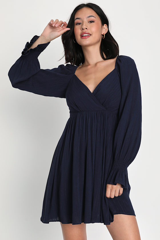 Lulus Forever Frolicking Navy Blue Embroidered Long Sleeve Mini Dress | ModeSens Lulus Forever Frolicking Navy Blue Embroidered Long Sleeve Mini Dress | ModeSens