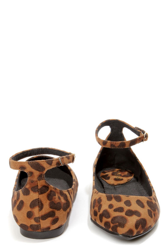 leopard suede flats