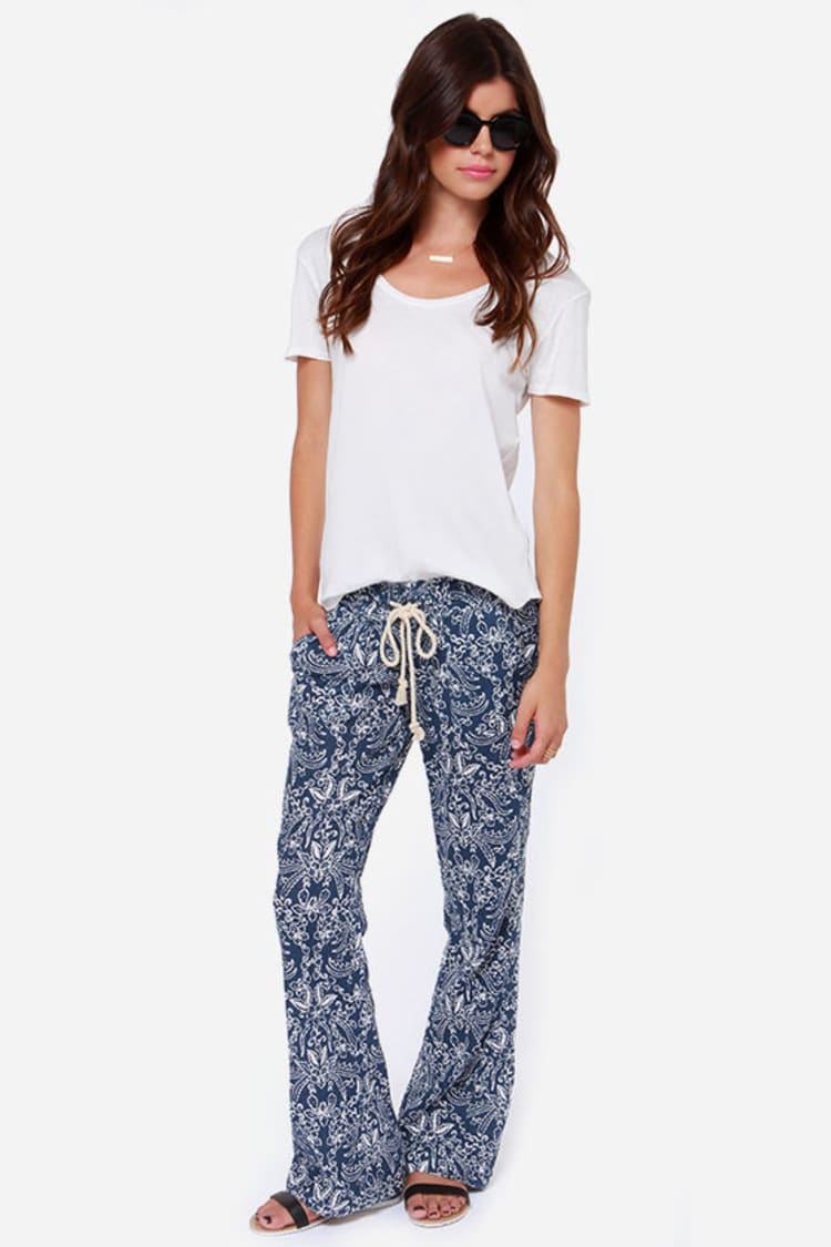 Roxy Ocean Side Pants - Print Pants - Lounge Pants - $44.50 - Lulus