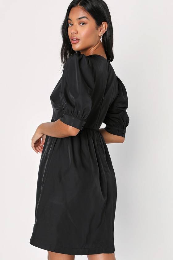 Black Babydoll Dress - Dress With Pockets - Cute Mini Dress - Lulus