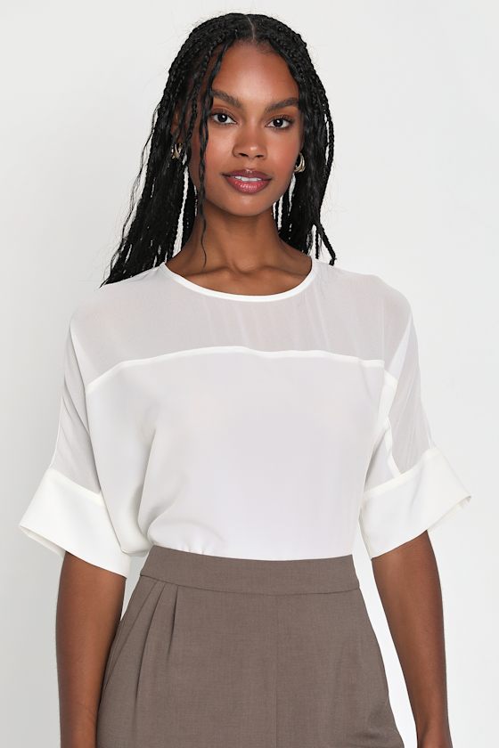 BiBi Metallic Letter Short Dolman Sleeve Top