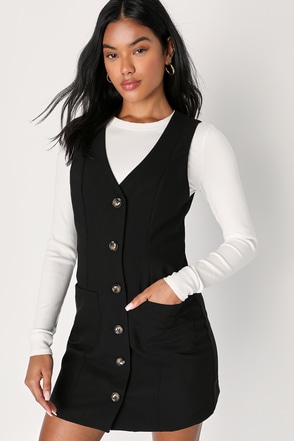 Chic Black Vest - Sleeveless Vest Top - Button-Up Vest - Lulus