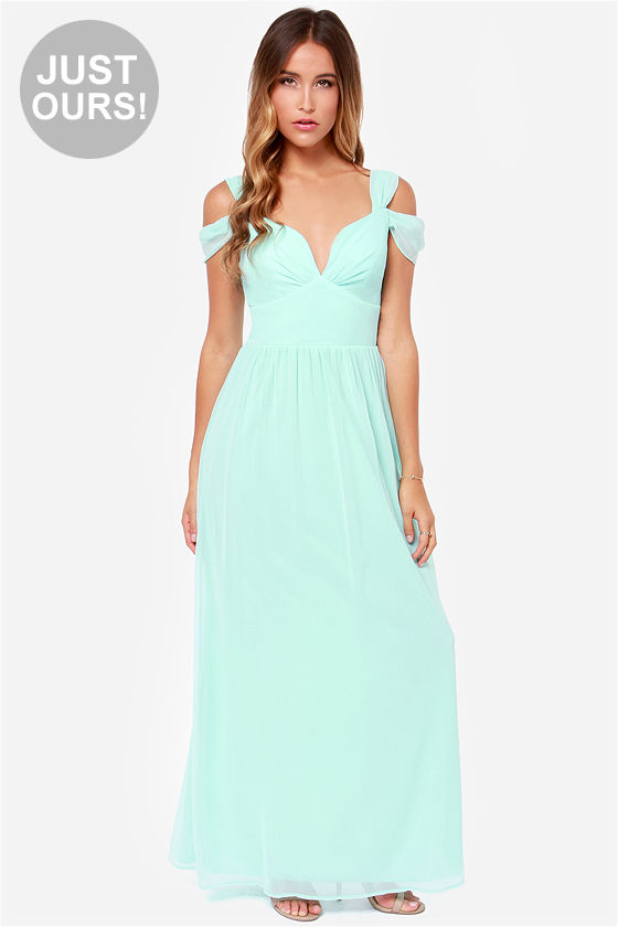 light teal maxi dress