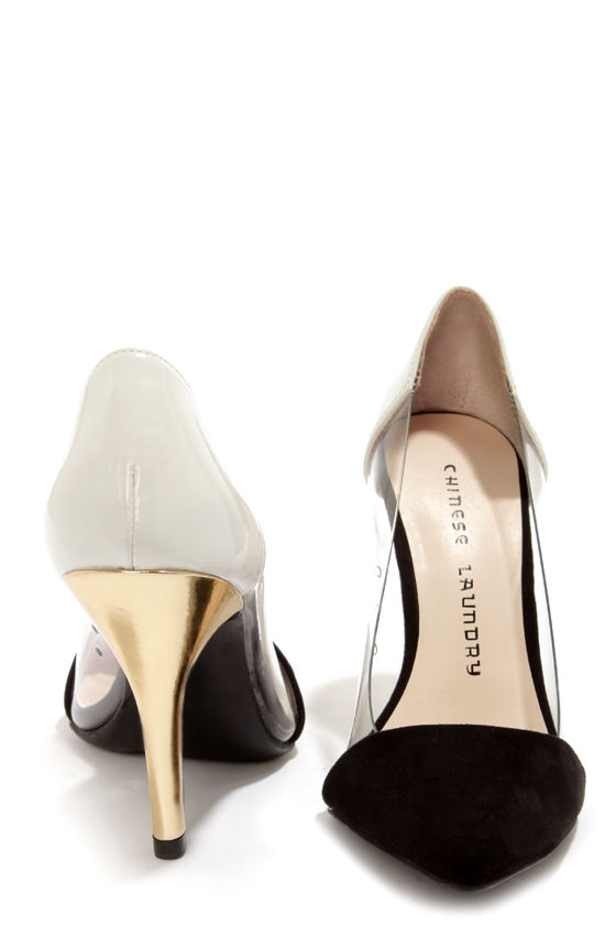 chinese laundry black pumps