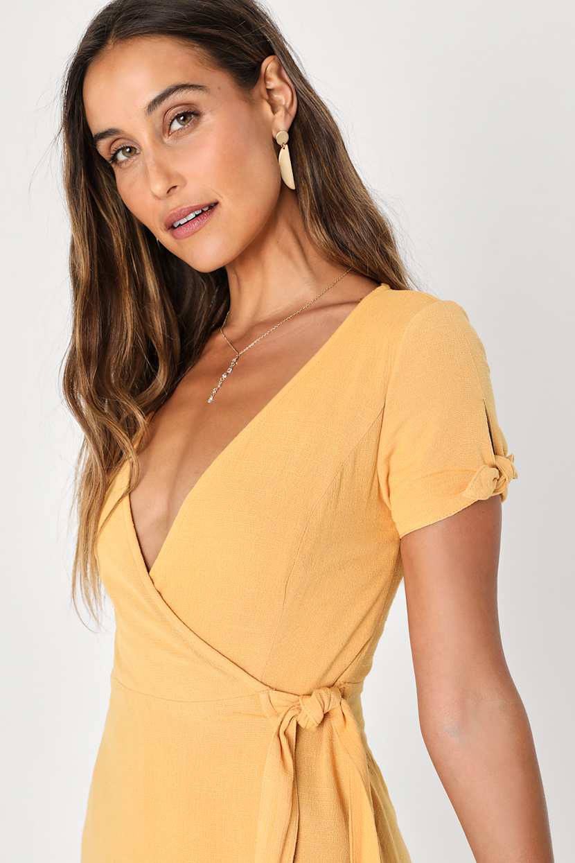 My Philosophy Golden Yellow Wrap Dress My Philosophy Golden Yellow Wrap Dress