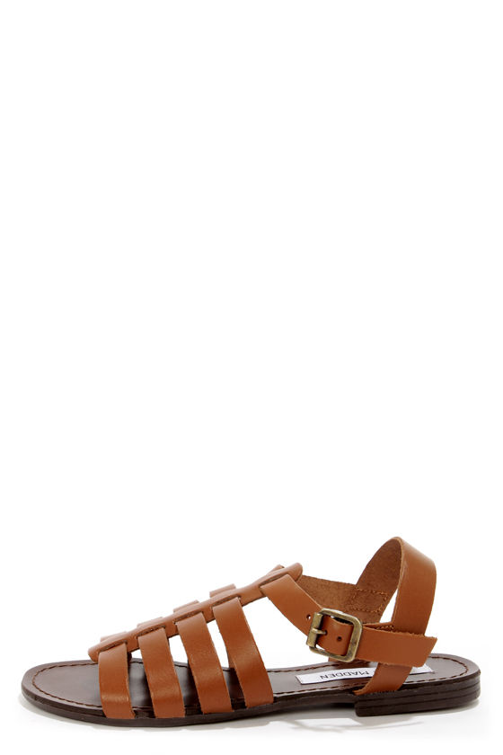gladiator sandals cognac