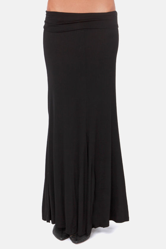 black mermaid maxi skirt