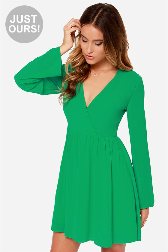 Kelly Green Wrap Dress Flash Sales, UP ...