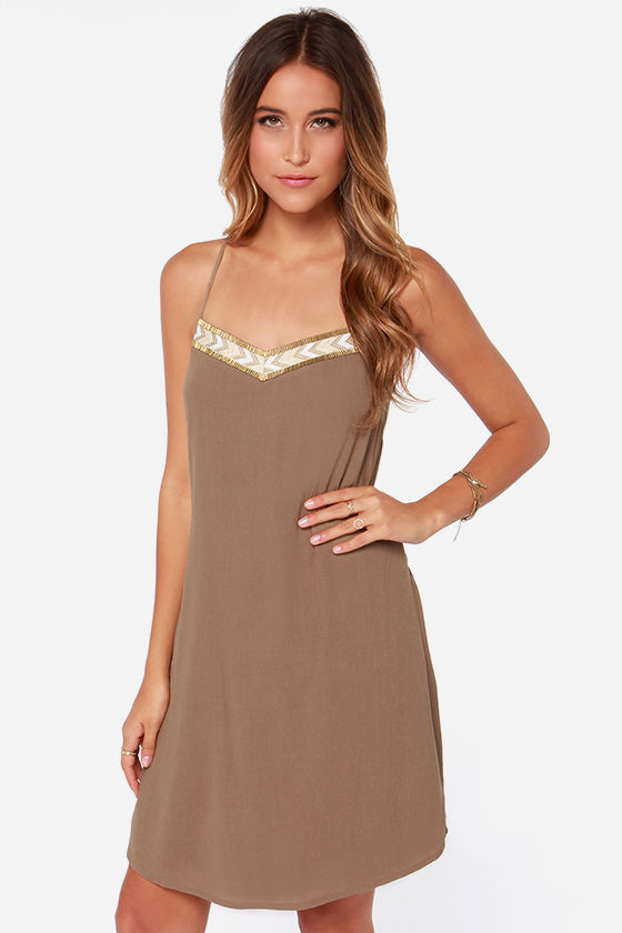 brown dress