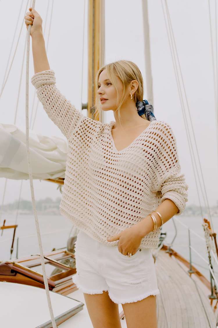 loose knit crochet top