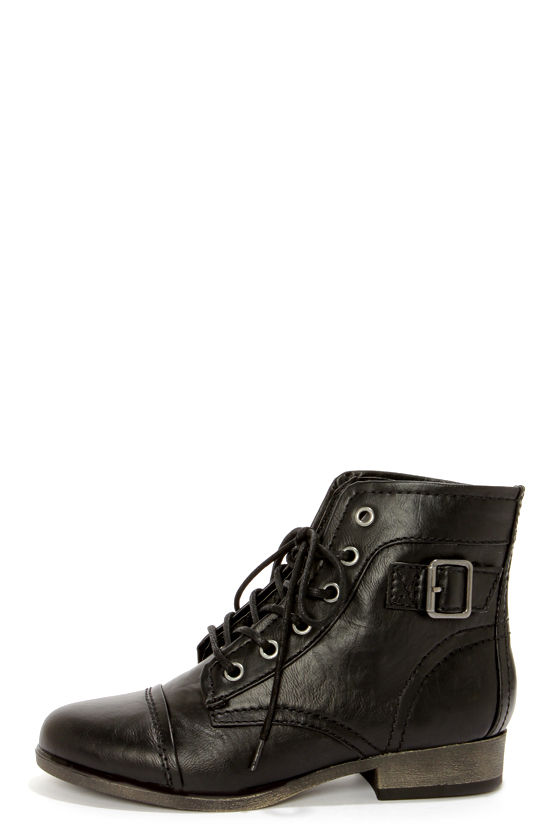 madden girl black ankle boots