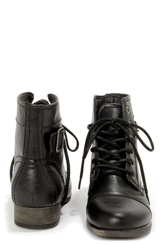 madden girl lace up ankle boots