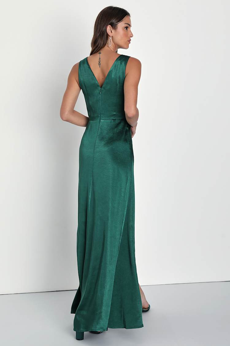 emerald green bridesmaid dresses lulus Elegant One-Shoulder Emerald Green Mermaid Long With Tail Bridesmaid Dresses Pic Color / US16 main image 0
