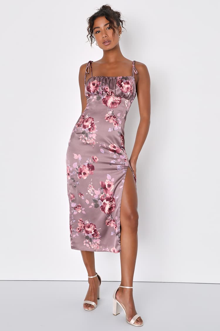 mauve satin midi dress Backless Corset Waist Strapless Satin Straight, Avalon Corset Midi Dress in Mauve, Size 3X, For Bridal Shower Or Cocktail