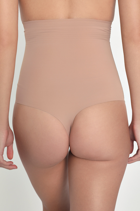 Seamless Style Light Nude Shapewear Thong - thumbnail 3