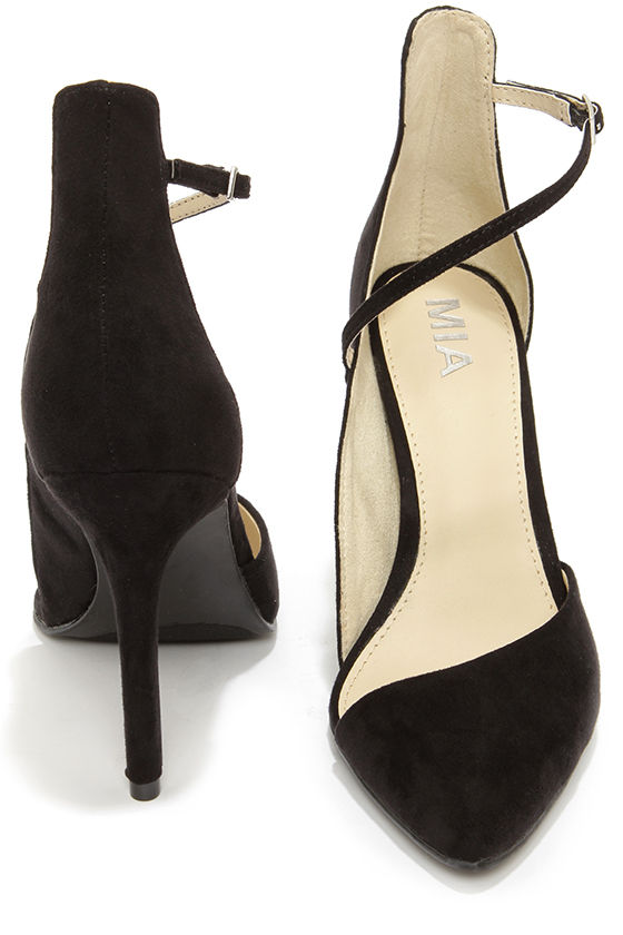 Sexy Black Heels - D'Orsay Heels - Pointed Pumps - $49.00