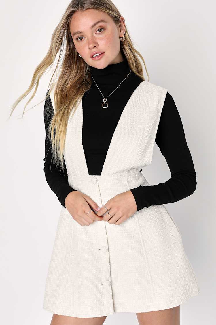white christmas dresses Strapless Tweed Mini Dress – Eva Franco main image 0