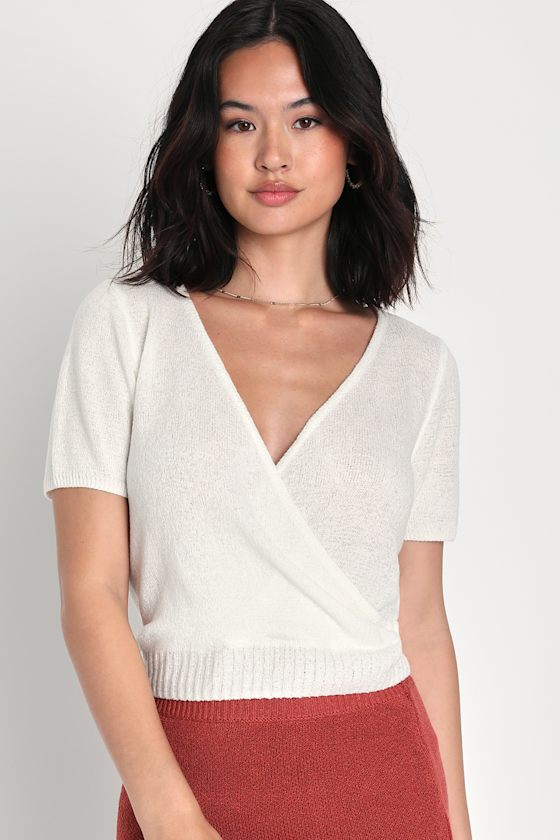 Ivory Short Sleeve Top main image 1