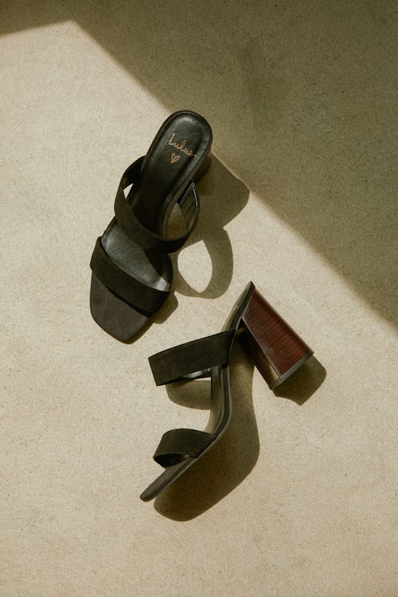 HIGH SANDAL 8.5 CM IN BLACK SUEDE