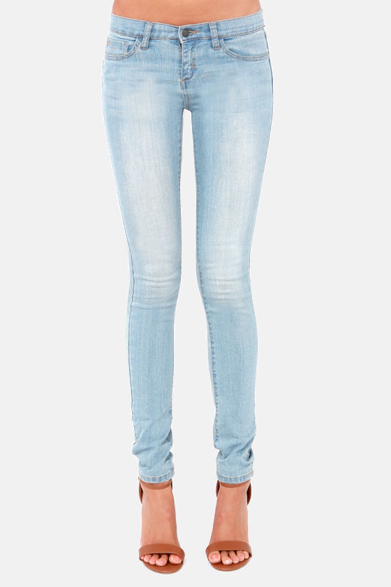 RVCA Falcor Light Wash Skinny Jeans