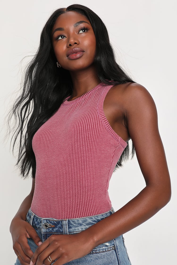 Mauve Ribbed Top Mauve Ribbed Top