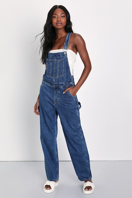 Carefree Charisma Dark Wash Denim Vintage Overalls 4