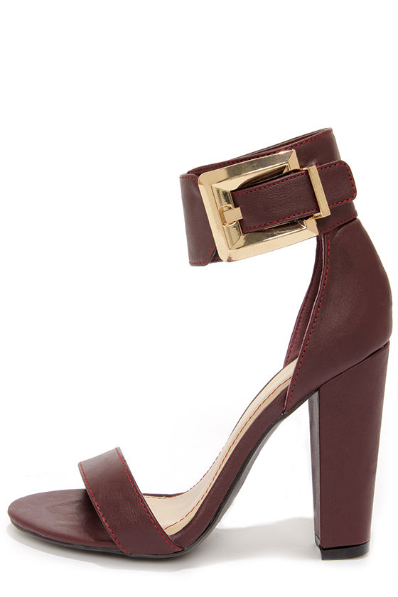 oxblood stilettos