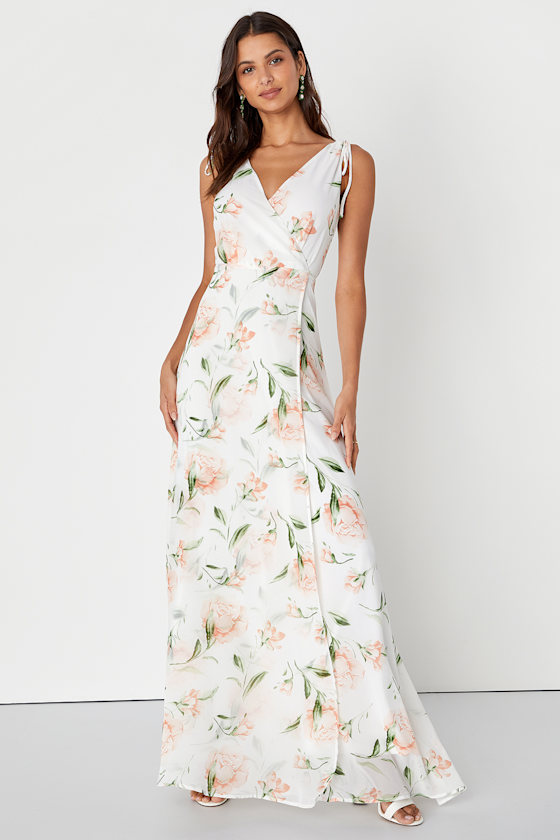 Romantic Possibilities White Floral Print Maxi Dress 9