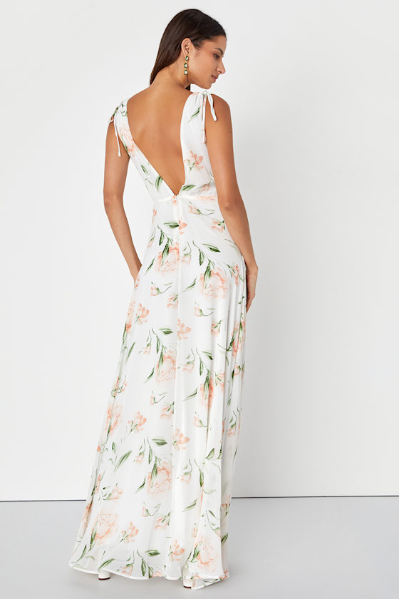 Romantic Possibilities White Floral Print Maxi Dress 6