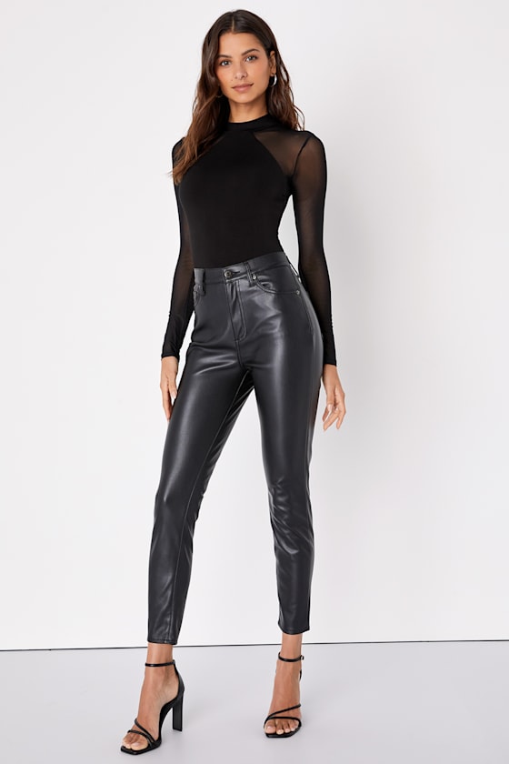 Entrancing Black Mesh Long Sleeve Bodysuit 10