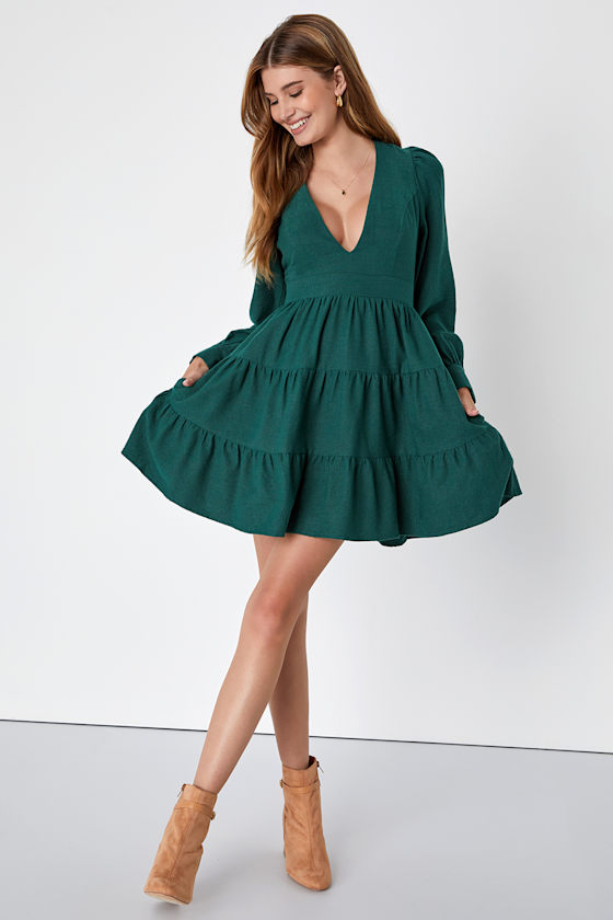 Green Corduroy Dress