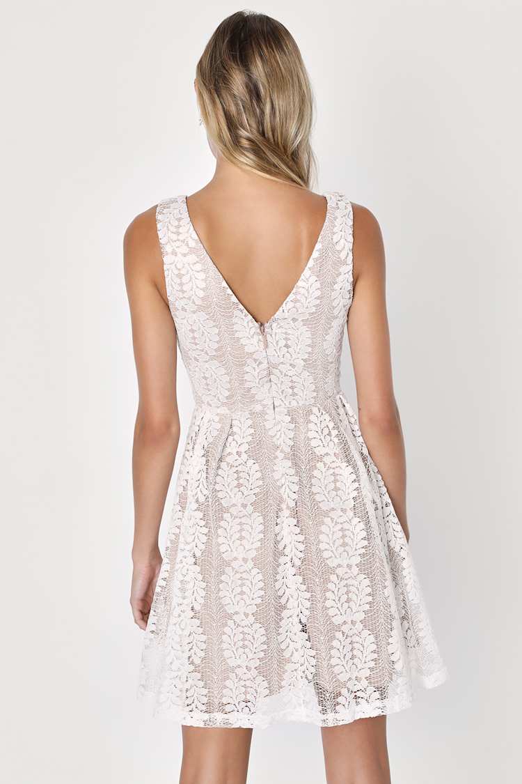 i promise white lace skater dress Pieces Bride To Be lace square neck mini skater dress in white