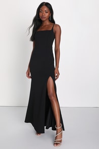 Simply Remarkable Black Sleeveless Bustier Mermaid Maxi Dress