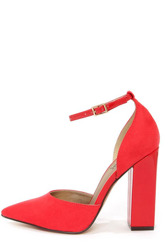 Sexy Red Heels - Pointed Pumps - D'Orsay Heels - $83.00 - Lulus