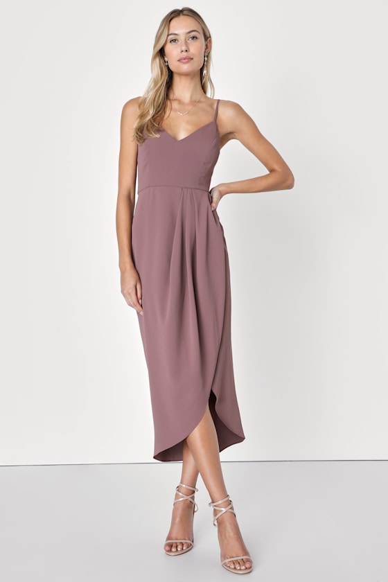 Reinette Mauve Purple Midi Dress 10