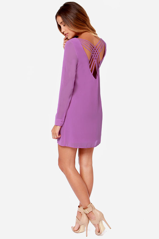 Robe Allen B – Au-dessus Du Genou – Taille L – Violet – Coupe Décontractée – Polyester