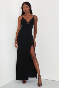 Graceful Energy Black Sleeveless Backless Column Maxi Dress