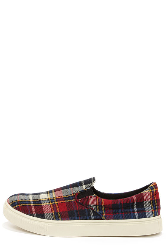 Cute Plaid Sneakers - Slip-On Sneakers - Loafers - $39.00 - Lulus