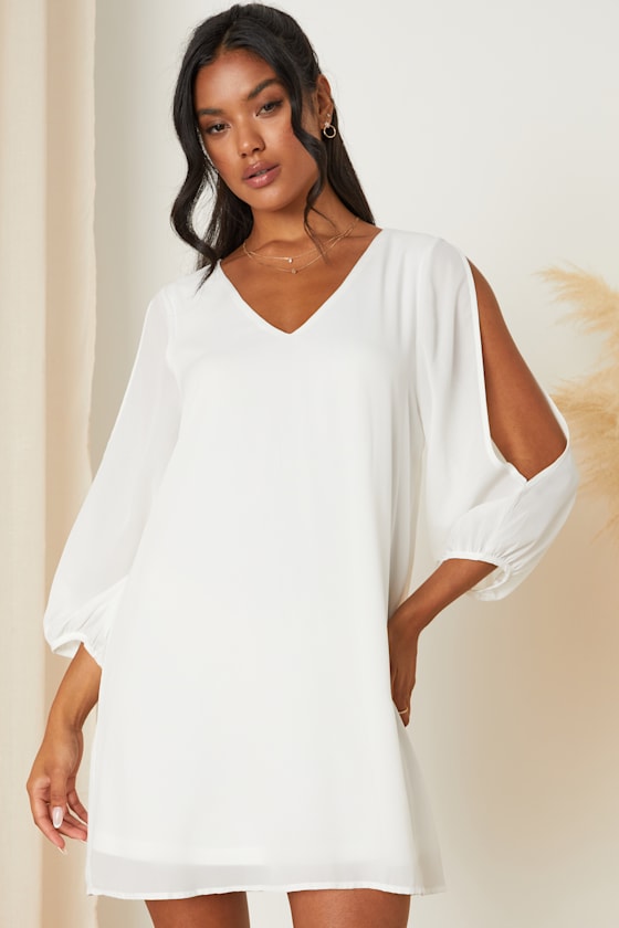 Shifting Dears Ivory Long Sleeve Dress 13