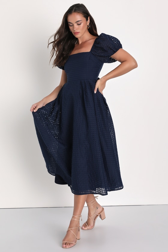 Navy blue dress lulus online