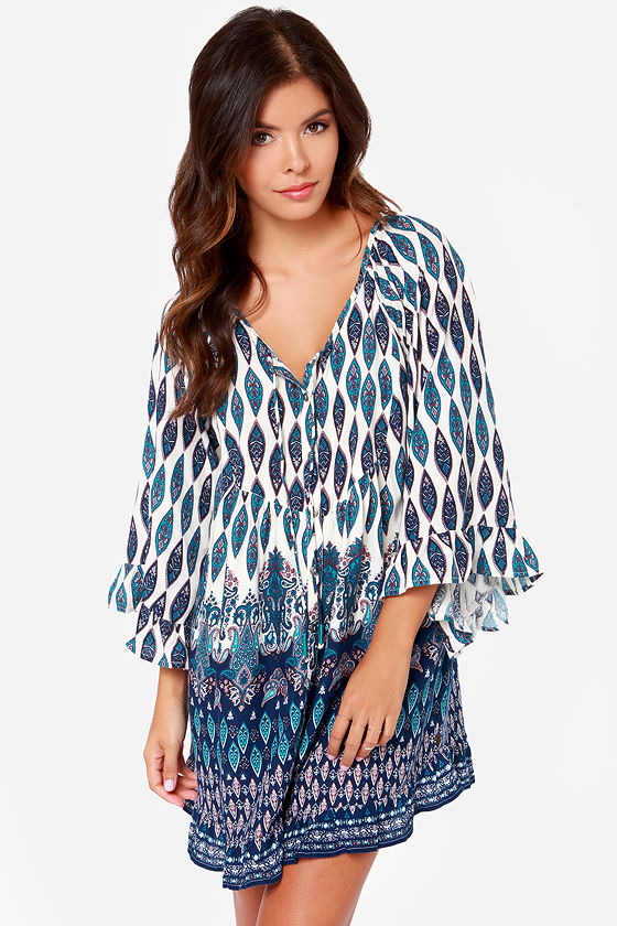 roxy blue dress