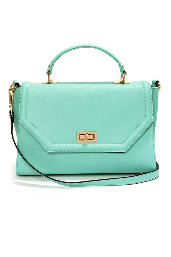 Cute Mint Green Handbag - Structured Handbag - Mint Green Purse - $45. ...