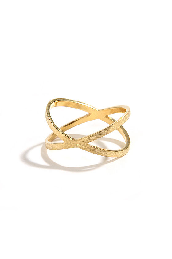 Pretty Gold Ring - X Ring - $16.00 - Lulus