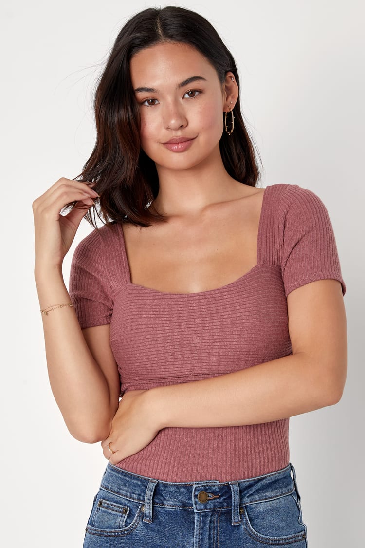 Mauve Ribbed Top Mauve Ribbed Top