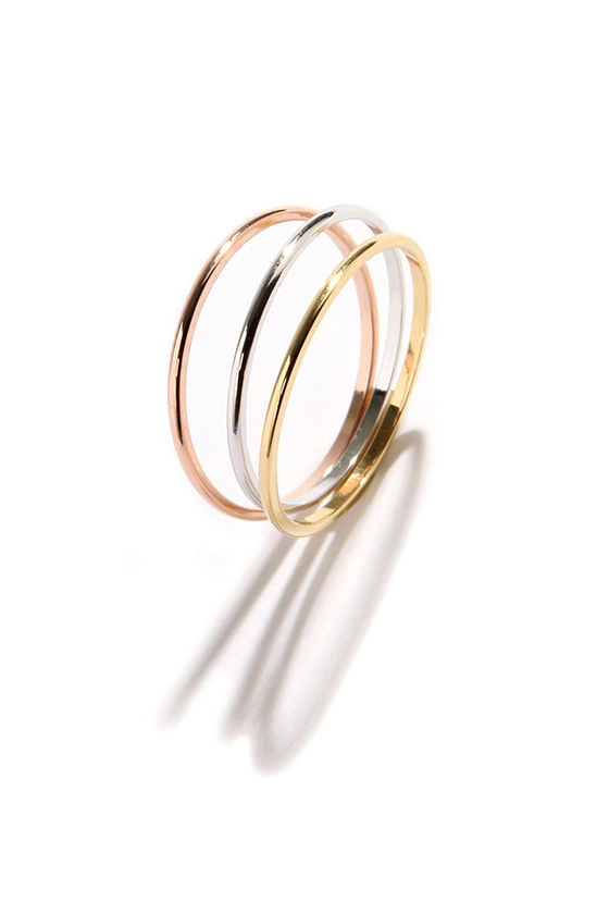 Pretty Gold Rings - Ring Set - Stacking Rings - $12.00 - Lulus