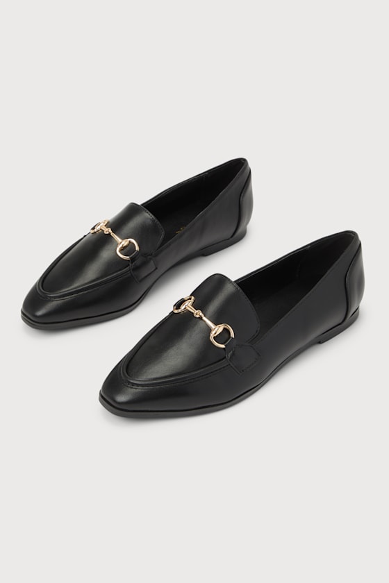 Margote Black Horsebit Loafers - thumbnail 4