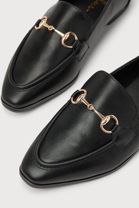Margote Black Horsebit Loafers - thumbnail 5