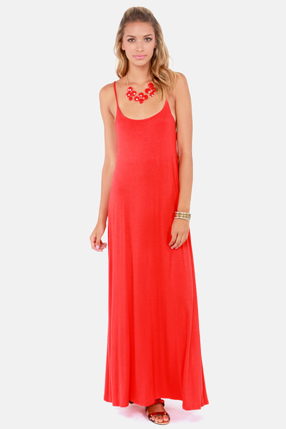 Sexy Red Dress - Maxi Dress - $46.00