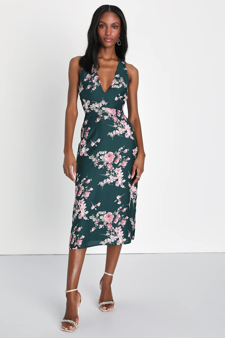 open lace back dress Peach and Emerald Bottle Green Ombre V-Neck Loose Maxi Dress with Ric Rac  Trim main image 0