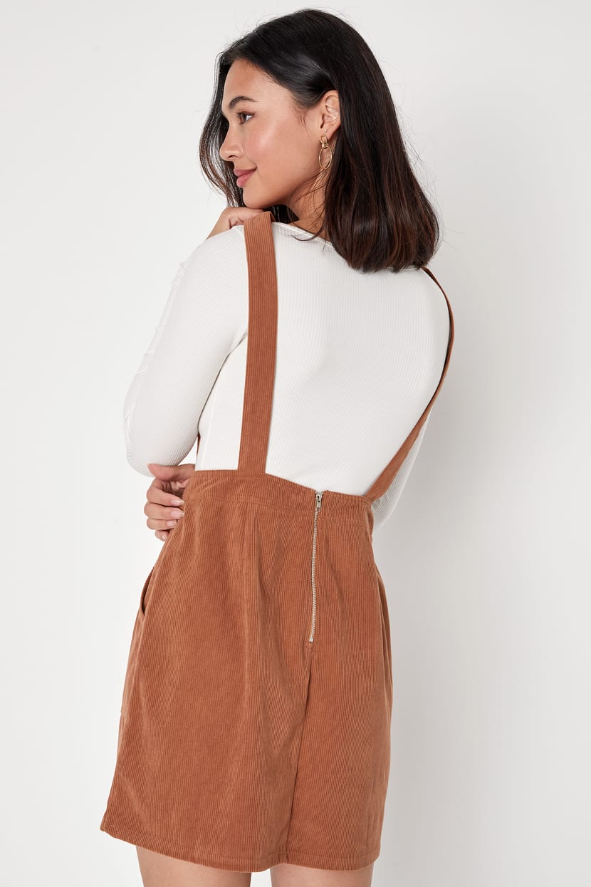 Corduroy dungaree dress